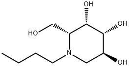 N -(正丁基)脱氧半乳糖霉素 结构式