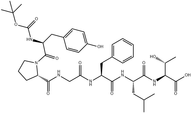 BOC-TYR-PRO-GLY-PHE-LEU-THR-OH 结构式