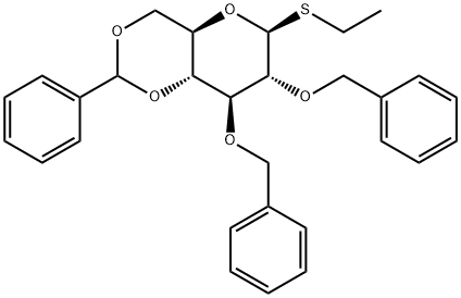 乙基 2,3-O-二苄基-4,6-O-亚苄基-1-BETA-D-硫代吡喃葡萄糖苷 结构式