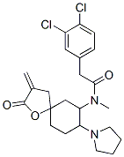 3,4-dichloro-N-methyl-N-(3-methylene-2-oxo-8-(1-pyrrolidinyl)-1-oxaspiro(4,5)dec-7-yl)benzeneacetamide 结构式