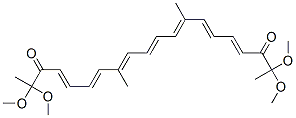 2,2,19,19-tetramethoxy-8,13-dimethyl-4,6,8,10,12,14,16-eicosaheptaene-3,18-dione 结构式