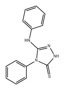 5-苯氨基-4-苯基-2,4-二氢-3H-1,2,4-三唑-3-硫酮 结构式