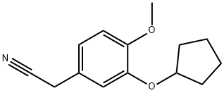 3-(环戊基氧基)-4-甲氧基苯乙腈 结构式