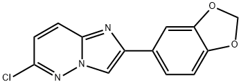 2-(2H-1,3-苯并二噁唑-5-基)-6-氯咪唑[1,2-B]哒嗪 结构式