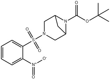 3,6-Diazabicyclo[3.1.1]heptane-6-carboxylic acid, 3-[(2-nitrophenyl)sulfonyl]-, 1,1-dimethylethyl ester 结构式