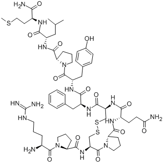 P物质肽(CYS3,6,TYR8,PRO9)-SUBSTANCE P 结构式
