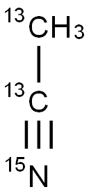 甲基氰-13C2,15N 结构式