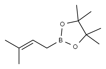 3-甲基-2-丁烯基硼酸频那醇酯 结构式