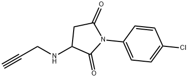 1-(4-氯苯基)-3-(丙-2-炔-1-基氨基)吡咯烷-2,5-二酮 结构式