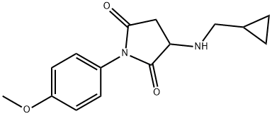 3-[(环丙基甲基)氨基]-1-(4-甲氧苯基)吡咯烷-2,5-二酮 结构式
