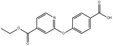 4-{[4-(乙氧羰基)吡啶-2-基]氧基}苯甲酸 结构式