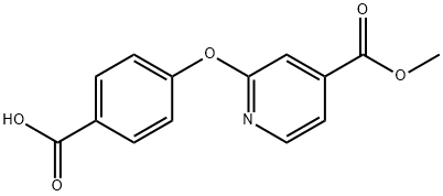 4-{[4-(甲氧羰基)吡啶-2-基]氧基}苯甲酸 结构式