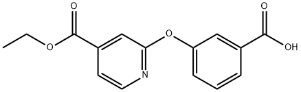 3-{[4-(乙氧羰基)吡啶-2-基]氧基}苯甲酸 结构式