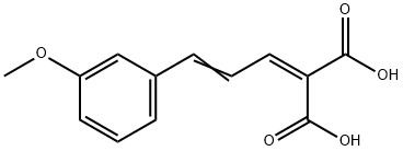 2-[3-(3-甲氧基苯基)-亚乙丙烯基]-丙二酸 结构式