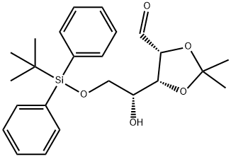 5-O-叔丁基二苯基硅烷-2,3-O-异亚丙基-D-呋喃核糖 结构式