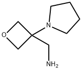 (3-(Pyrrolidin-1-yl)oxetan-3-yl)methanamine 结构式