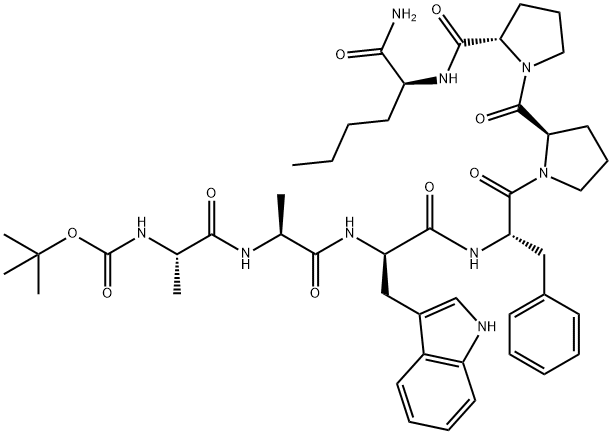 BOC-ALA-ALA-D-TRP-PHE-D-PRO-PRO-NLE-NH2 结构式