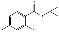 2-Bromo-4-iodo-benzoic acid tert-butyl ester 结构式