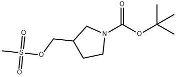 1-BOC-3-甲磺酰基氧基甲基吡咯烷 结构式