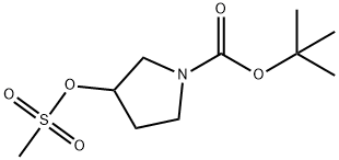 (R)-3-甲磺酰氧基吡咯烷-1-羧酸叔丁酯 结构式