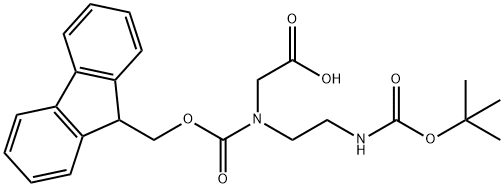 FMOC-N-(2-BOC-氨乙基)-GLY-OH 结构式