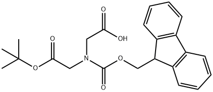 FMOC-N-(叔丁氧羰基甲基)甘氨酸 结构式