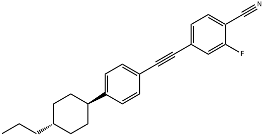 BENZONITRILE,2-FLUORO-4-[[4-(4-PROPYLCYCLOHEXYL)PHENYL]ETHYNYL]-,TRANS- 结构式