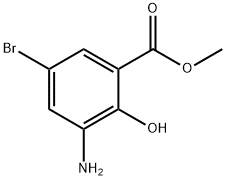 3-氨基-5-溴-2-羟基苯甲酸甲酯 结构式