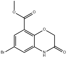 6-溴-3,4-二氢-3-氧代-2H-苯并[B][1,4]噁嗪-8-羧酸甲酯 结构式