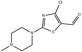 4-CHLORO-2-(1-METHYL-4-PIPERAZINYL)-5-THIAZOLECARBOXALDEHYDE 结构式