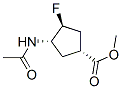 Cyclopentanecarboxylic acid, 3-(acetylamino)-4-fluoro-, methyl ester, (1alpha,3alpha,4beta)- (9CI) 结构式