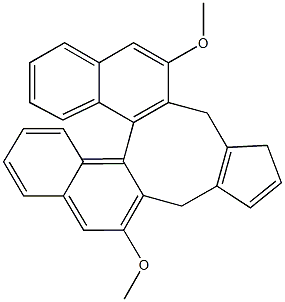 3H-环戊二烯[6,7]环辛[2,1-A:3,4-A']二萘,4,7-二氢-2,8-二甲氧基-, (13BR)- (ACI) 结构式