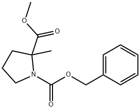 1-CBZ-2-甲基吡咯烷-2-甲酸甲酯 结构式