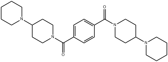 1,4-伸苯基双(1,4'-二哌啶-1'-基甲酮) 结构式