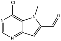 7-Bromo-5-methyl-5H-pyrrolo-[3,2-d]pyrimidine-6-carbaldehyde 结构式