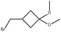 3-(bromomethyl)-1,1-dimethoxycyclobutane 结构式