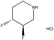 trans-3,4-difluoropiperidine hydrochloride 结构式