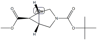 Methyl exo-3-Boc-3-azabicyclo-[3.1.0]hexane-6-carboxylate 结构式