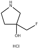 3-(fluoromethyl)pyrrolidin-3-ol hydrochloride 结构式