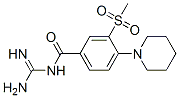 3-methylsulfonyl-4-piperidinobenzoyl guanidine 结构式
