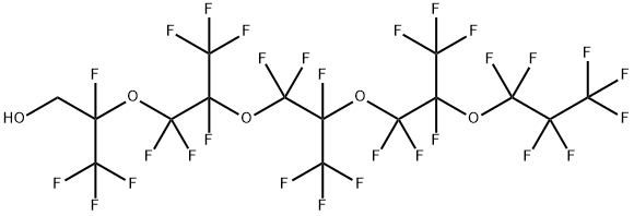 1H,1H-PERFLUORO(2,5,8,11-TETRAMETHYL-3,6,9,12-TETRAOXAPENTADECAN-1-OL) 结构式