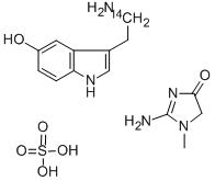 5-羟色胺-B-14C肌酐 结构式