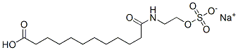 sodium hydrogen N-[2-(sulphonatooxy)ethyl]lauramidate  结构式