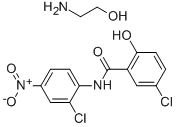 氯硝柳胺乙醇胺盐 结构式