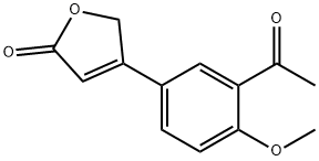 4-(3-ACETYL-4-METHOXYPHENYL)FURAN-2(5H)-ONE 结构式