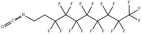 3,3,4,4,5,5,6,6,7,7,8,8,9,9,10,10,10-十七氟癸基异氰酸酯 结构式