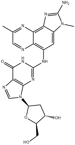 N-(2-AMino-3,8-diMethyliMidazo[4,5-f]quinoxalin-5-yl) 2'-Deoxyguanosine 结构式