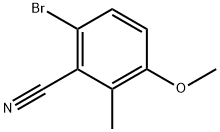 6-Bromo-3-methoxy-2-methylbenzonitrile 结构式