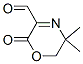 2H-1,4-Oxazine-3-carboxaldehyde, 5,6-dihydro-5,5-dimethyl-2-oxo- (9CI) 结构式
