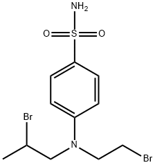 4-[(2-Bromoethyl)(2-bromopropyl)amino]benzene-1-sulfonamide 结构式